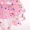 Birthday Dress for Girls: Gifts for One Year Old Girl, Princess Tutu Toddler Infant Ruffled Flower Embroidered Special Occasion Dresses for Pageant Wedding Bridesmaid Pink Polka Dots 5-6X view 4