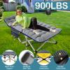 NAIZEA Folding Camping Cots for Adults, Folding Cot with Mattress, Camping Foldable Bed, Portable Military Cot, Double Layer Oxford Strong Heavy Duty Sleeping Cots w/Carry Bag for Camp Office Travel view 2