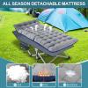 NAIZEA Folding Camping Cots for Adults, Folding Cot with Mattress, Camping Foldable Bed, Portable Military Cot, Double Layer Oxford Strong Heavy Duty Sleeping Cots w/Carry Bag for Camp Office Travel view 3