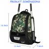 WOLT | Youth Baseball Backpack Bag for Baseball, Softball & T-Ball Equipment & Gear, Youth Boys and Adults, with Holder for Bat, Helmet, Glove, & Shoes Compartment & Fence Hook view 2