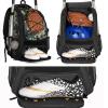 WOLT | Youth Baseball Backpack Bag for Baseball, Softball & T-Ball Equipment & Gear, Youth Boys and Adults, with Holder for Bat, Helmet, Glove, & Shoes Compartment & Fence Hook view 3