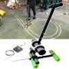 Athletic Field Striping Line Marking Machine, Basketball Court Marking Kit, Hand Push Floor Marking Tool, Tape Marking Machine Hand-Push Tape Sticking Machine for Driveway with Circle Drawing Tool view 1