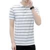 Men's Polo Shirts Short Sleeve Stretch Striped Golf Tennis Polo Shirt Tops Lightweight Casual Dry Fit Active Shirt White view 1