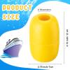 Vertintong Deep Water Fishing Float 4.72 x 2.75'' Heavy Duty Pool Buoy Float Fishing Marker 0.78 Hole for Kayak Tow Line Anchor Marker Buoy Drift Sock Replace Pool Crabbing Dock(Yellow, 24 Pcs) view 2