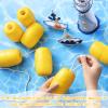 Vertintong Deep Water Fishing Float 4.72 x 2.75'' Heavy Duty Pool Buoy Float Fishing Marker 0.78 Hole for Kayak Tow Line Anchor Marker Buoy Drift Sock Replace Pool Crabbing Dock(Yellow, 24 Pcs) view 4