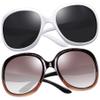 Joopin Oversized Womens Sunglasses Polarized, Ladies Bulk Big Sun Glasses UV Protection, Large Full Coverage Shades Sunnies for Sensitive Eyes (White+Brown) view 1
