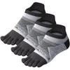 Meaiguo Coolmax Toe Socks For Men Women Low Cut Five Finger Socks With Toes Running Hiking 3 Pairs(White) view 1