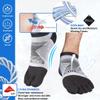 Meaiguo Coolmax Toe Socks For Men Women Low Cut Five Finger Socks With Toes Running Hiking 3 Pairs(White) view 2