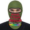 Custom Image Balaclava Ski Mask, Personalized Head Cover, Uv Full Face Mask Sun Protection, Breathable, Lightweight, Neck Gaiter Outdoor Breathable Face Cover, 15.7"9.1", Dark-Olive-Green view 1