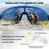BangLong Polarized Sports Sunglasses - UV400 Protection Wrap Around MTB TR90 Frame Sun Glasses for Men Women Running Cycling Fishing, Blue&Red view 2