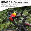 BangLong Polarized Sports Sunglasses - UV400 Protection Wrap Around MTB TR90 Frame Sun Glasses for Men Women Running Cycling Fishing, Blue&Red view 3