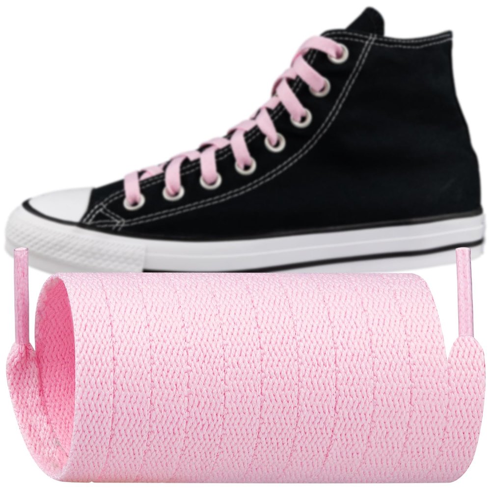 Endoto Shoelaces for Converse Sneaker Shoes Flat Laces Replacement(Color:Pink,Size:35Inch)