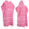 laoyuandamai 1pcs Large Turkish Cotton Poncho Towel Surf Poncho Changing Robe with Hood and Front Pocket Absorbent Wearable Towel Hooded Beach Towel for Adult Man Women Beach Pool and Swim view 1