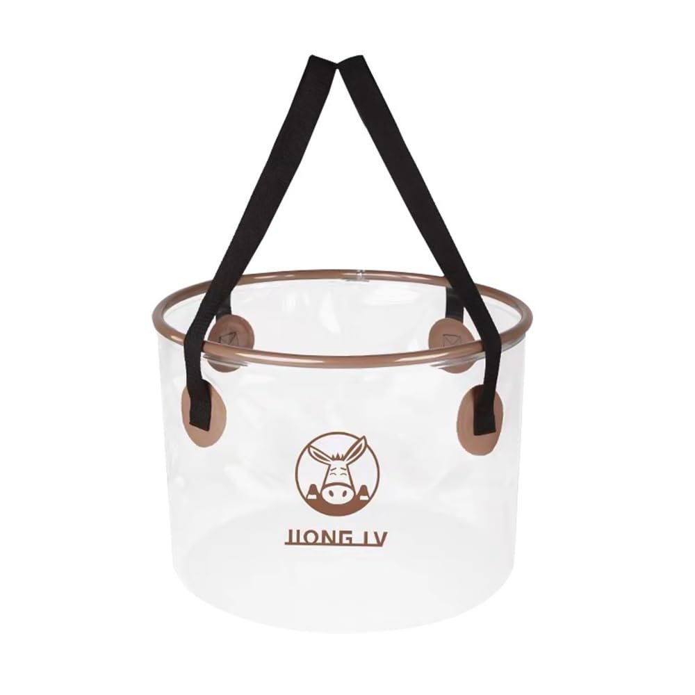 YUEWO Portable Collapsible Bucket with Handle Foldable Wash Basin Multifunctional Water Container Sink for Fishing, Camping, Hiking, Backpacking, Outdoor Survival, Car Washing (20L/5G)
