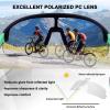 BangLong Polarized Sports Sunglasses - UV400 Protection Wrap Around MTB TR90 Frame Sun Glasses for Men Women Running Cycling Fishing, Green view 2