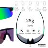 BangLong Polarized Sports Sunglasses - UV400 Protection Wrap Around MTB TR90 Frame Sun Glasses for Men Women Running Cycling Fishing, Green view 4