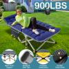 NAIZEA Folding Camping Cots for Adults, Folding Cot with Mattress, Camping Foldable Bed, Portable Military Cot, Double Layer Oxford Strong Heavy Duty Sleeping Cots w/Carry Bag for Camp Office Travel view 2
