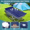 NAIZEA Folding Camping Cots for Adults, Folding Cot with Mattress, Camping Foldable Bed, Portable Military Cot, Double Layer Oxford Strong Heavy Duty Sleeping Cots w/Carry Bag for Camp Office Travel view 3
