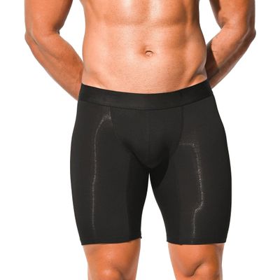 JEsilunmaMY Men's Slim Fit Boxer Briefs Soft Comfortable Stretch Athletic Underwear Breathable Support Pouch Boxer Briefs (Black,Medium)