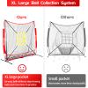 ZONLOLO 6x6ft Baseball & Softball Net for Hitting,Pitching and Batting, Throwing,Baseball net with Sturdy Bow Frame,Battting Tee,Strike Zone, Middle Size,Suitable for Kids! (Red) view 3
