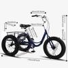 ZZBSOD 7 Speed Adult Trikes 20 inch Fat Tire 3 Wheel Bikes, Adult Tricycles, Cruise Bike with Basket for Seniors, Women, Men for Recreation, Shopping view 2