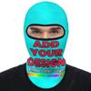 Custom Ski Mask Design Your Own, Personalized Face Mask, Lightweight Face Cover, Balaclava Face Mask Sun Uv Protection Breathable Full Head, 15.7"9.1", Cyan view 1