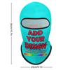 Custom Ski Mask Design Your Own, Personalized Face Mask, Lightweight Face Cover, Balaclava Face Mask Sun Uv Protection Breathable Full Head, 15.7"9.1", Cyan view 2