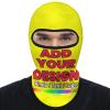 Custom Face Masks, Personalized Face Masks for Adults Picture, Breathable Face Covering for Sun Protection, Face Mask Sun Uv Protection Breathable Full Head Mask, 15.7"9.1", Yellow view 1