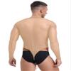 Miutii Mens Mesh See through Long Sleeve Bodysuit Lingerie Nightwear High Cut Lace-up Crotch Leotard Nude Large view 2