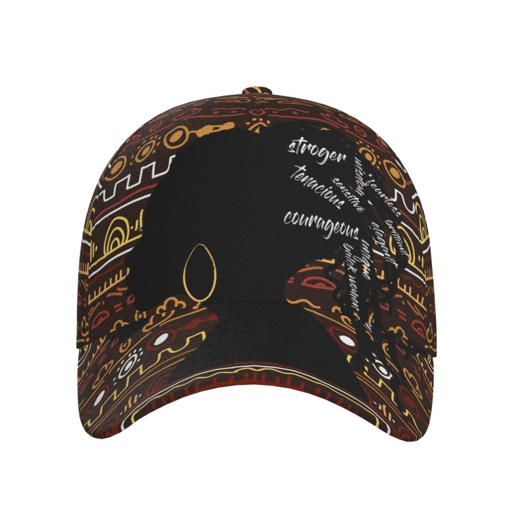 African Snapback Cap Black Women Baseball Hats Sun Hat Adjustable Women Cap African Hats Womens