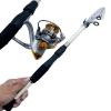 Telescopic Fishing Rod Combos Ultralight Carbon Telescopic Lure Fishing Rod Set with Reel Bait Wt 10-30g Power Spinning Fishing Rod Travel Gift Rod 1.6-2.4m Portable Fishing Rods Outdoor Fishing Poles view 3
