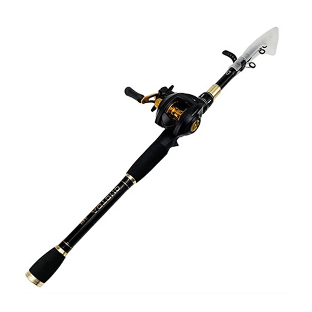 Telescopic Fishing Rod Combos Carbon Fiber Fishing Rod and Reel Combos Portable Casting Spinning Fishing Pole 17+1BB Baitcasting Reel Fishing Set Portable Fishing Rods Outdoor Fishing Poles (Size : 2