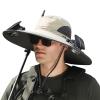 DASHENRAN Wide Brim Solar Fan Outdoor Fishing Hat-Solar & USB Charging,Outdoor Fishing Hat,Hat with Fan,Solar Fan Hat Upf50+ (US, Alpha, One Size, Khaki) view 1