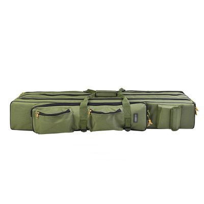 Three-Layer Foldable Fishing Double-Shoulder Rod Bag Fishing Rod Carrier Thickening Storage Bag Fishing Gear Backpack (Color : A, Size : 3 Layers 80CM Plus)