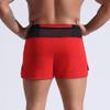 Men's Lightweight Training Gym Shorts Mid Waist Stretch Athletic Running Shorts Basketball Training Short Pants (Red,Large) view 3