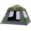 OutdoorMaster Camping Tents, 4/6 Person Camping Tent with Blackout Shelter Technology, Easy Setup in 60 Seconds, Weatherproof Pop Up Tent with Top Rainfly, Instant Cabin Tent (Green, 6 Person) view 1