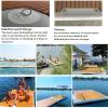 YJFEDCC PVC Water Inflatable Mat, Inflatable Mat Water Inflatable Supplies Inflatable Floating Raft, Water Inflatable Floating Dock with Ladder and Electric Air Pump,1.5 * 2.5m/4.9 * 8.2ft view 3