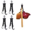 AJFHKJ Baseball Softball Gear Hanger Dugout Organizer -Multipurpose Hanging Buckle Metal Hangers for Hold Outdoor Sports Equipment, Camping, Gloves, Helmets, Bats, Water Bottle Holder (Black 4Pcs) view 1