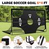 Fololicx Soccer Goals for Backyard, 2 of 6x4ft Kids Soccer Net Training Equipment Track Field Race Hurdles, Portable Pop Up Toddler Soccer Goal with Soccer Ball, Scoring Target Cloth, and Cones view 2