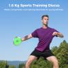 Tideme 2 Pcs 1.6 Kg Sports Training Discus, Track and Field Discus for High School Boys Girls, Reliable Nylon-Iron Built, Easy-to-Grip Anti-Slip Polished Finish, Sports Practice Discus (Green) view 3