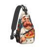 Chef Pizza Cross Chest Bag Diagonally Crossbody Shoulder Bag Travel Backpack Sling Bag for Women Men view 2