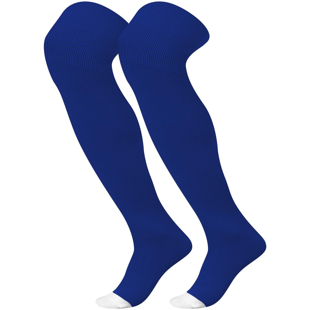 ShinyMatch High Football Socks Multiple Sizes over the Knee Baseball Socks Extra Long for Youth Women and Men(M,Royal)