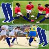 ShinyMatch High Football Socks Multiple Sizes over the Knee Baseball Socks Extra Long for Youth Women and Men(M,Royal) view 4
