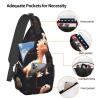 WSOIHFEC Cute Dinosaur Cross Chest Bag Diagonally Crossbody Shoulder Bag Travel Backpack Sling Bag for Women Men view 4