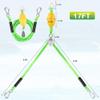 Heavy Duty Boat Tow Harness for Tubing, Water Sports Tow Rope for Boat Towables & Tubes, Self Centering Tow Harness Line with Clip Quick Connector & Stainless Steel Hooks view 2
