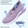 Qihyxy Women's Woven Orthopedic Breathable Soft Shoes Arch Support, Diabetes Foam Shoes Walking Anti-Skid Sports Shoes Green 36 view 3