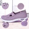 Qihyxy Women's Woven Orthopedic Breathable Soft Shoes Arch Support, Diabetes Foam Shoes Walking Anti-Skid Sports Shoes Green 36 view 4