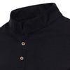 Men's Lightweight Cotton Linen Shirts Casual Short Sleeve Banded Collar Henley Top Hippie Beach Vacation Shirts Black view 3