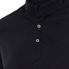 Men's Lightweight Cotton Linen Shirts Casual Short Sleeve Banded Collar Henley Top Hippie Beach Vacation Shirts Black view 4