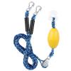 perixir Heavy Duty Boat Tow Harness for Tubing, Water Sports Tow Rope for Boat Towables & Tubes, Self Centering Tow Harness Line with Clip Quick Connector & Stainless Steel Hooks, Blue&Black view 2